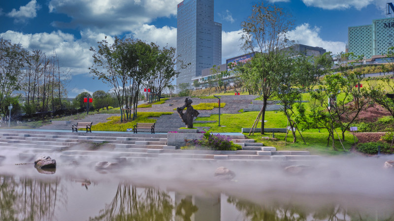 滸溪公園。江津區(qū)委宣傳部供圖