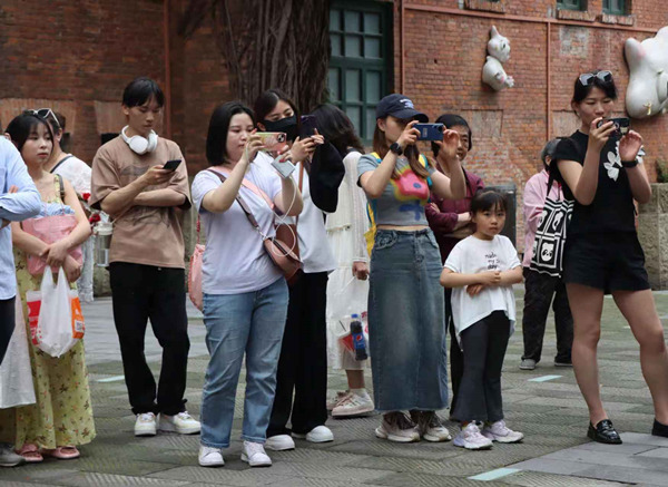 市民游客駐足欣賞。渝中區(qū)文化旅游委供圖